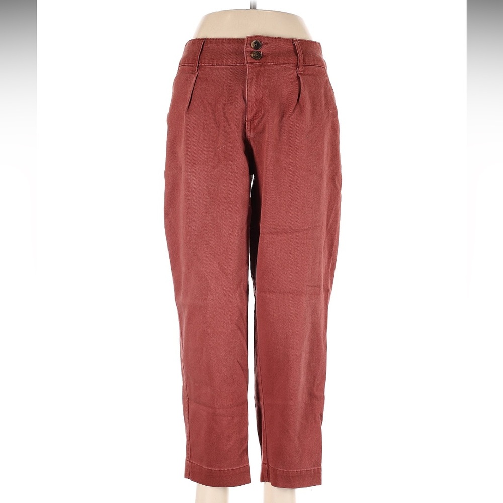 A New Day Burgundy Pants with built-in belt.